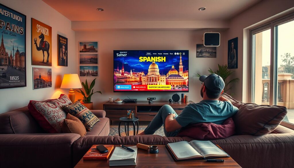 can you learn spanish by watching tv